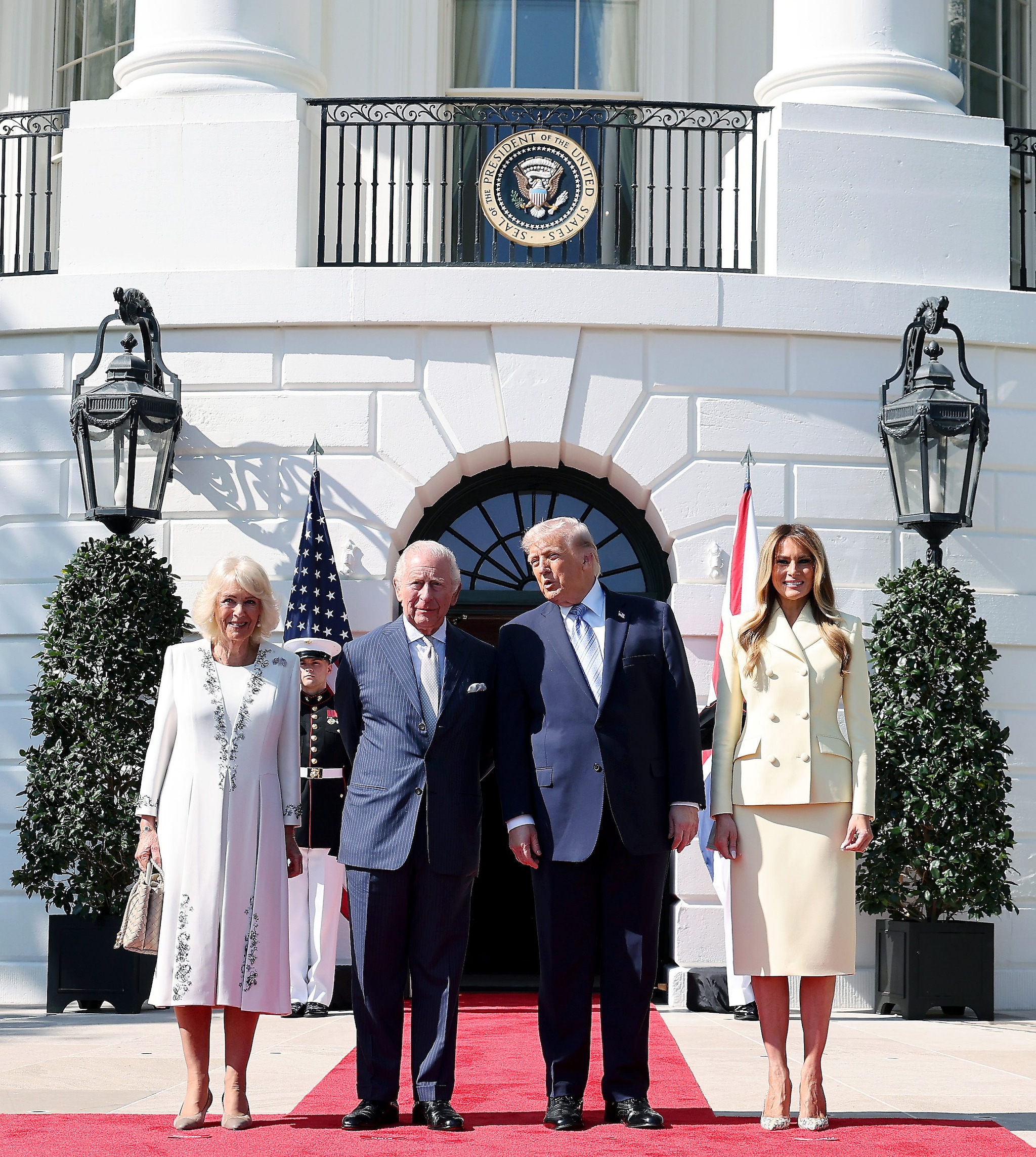 Regina Camilla, re Carlo, Donald Trump, Melania Trump