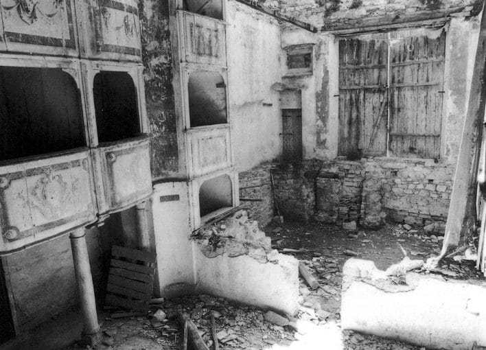 Il teatro durante i lavori di restauro