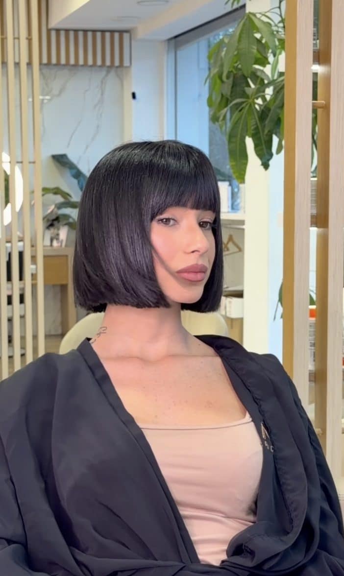 Martina Miliddi col caschetto appena tagliato