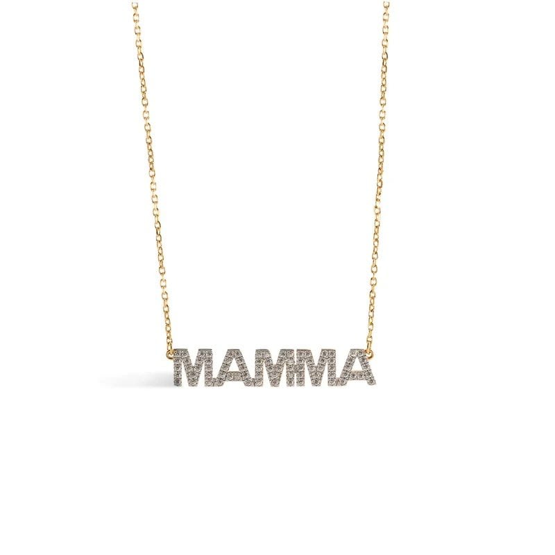 Rue des Mille, girocollo Nome Personalizzabile Zirconi Bianchi