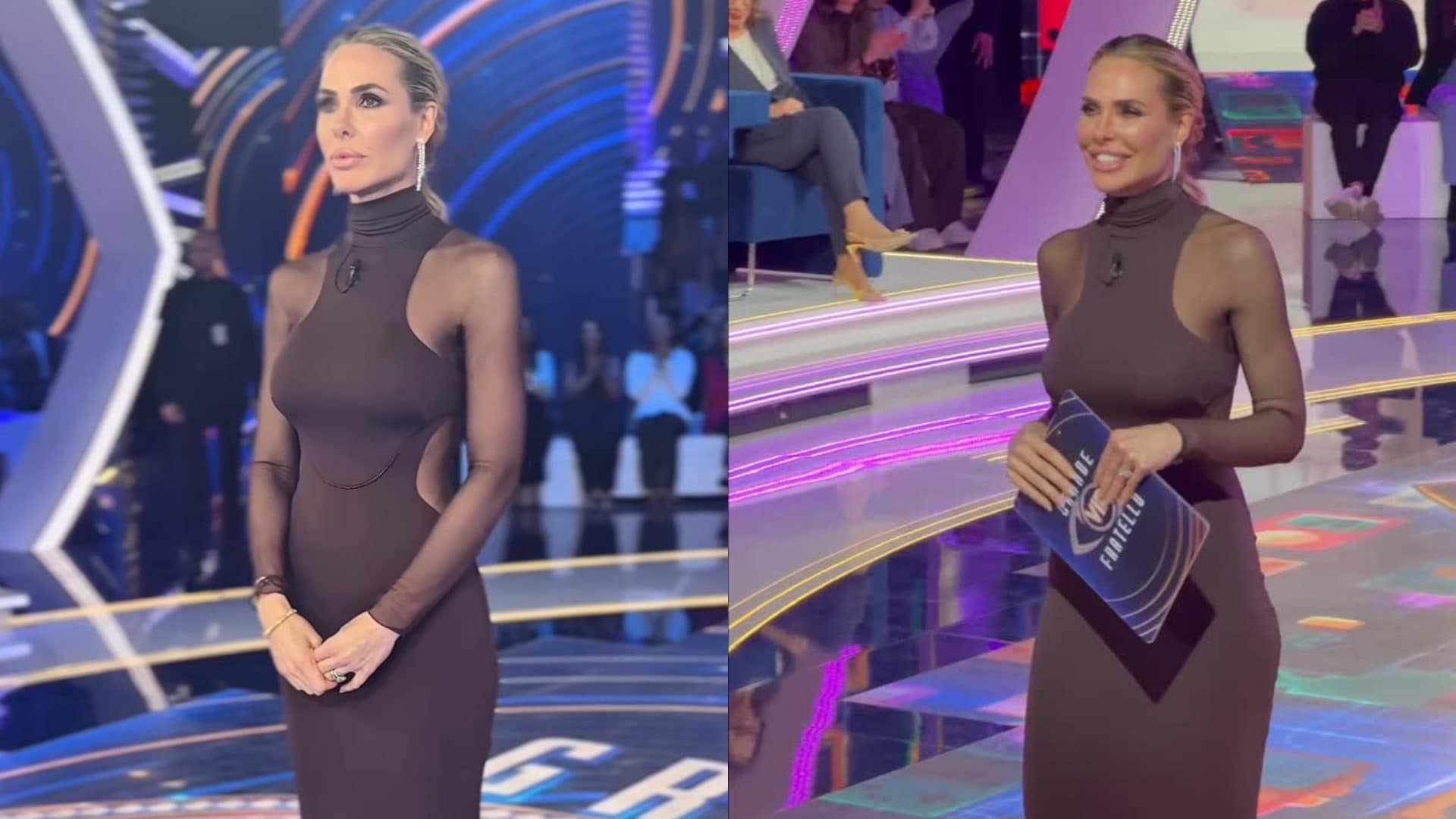 Il look vedo non vedo di Ilary Blasi al GF Vip: chi ha firmato l'abito trasparente della puntata 11