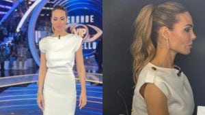 Ilary Blasi "va in bianco" al Grande Fratello Vip: chi ha firmato il look total white della puntata 6