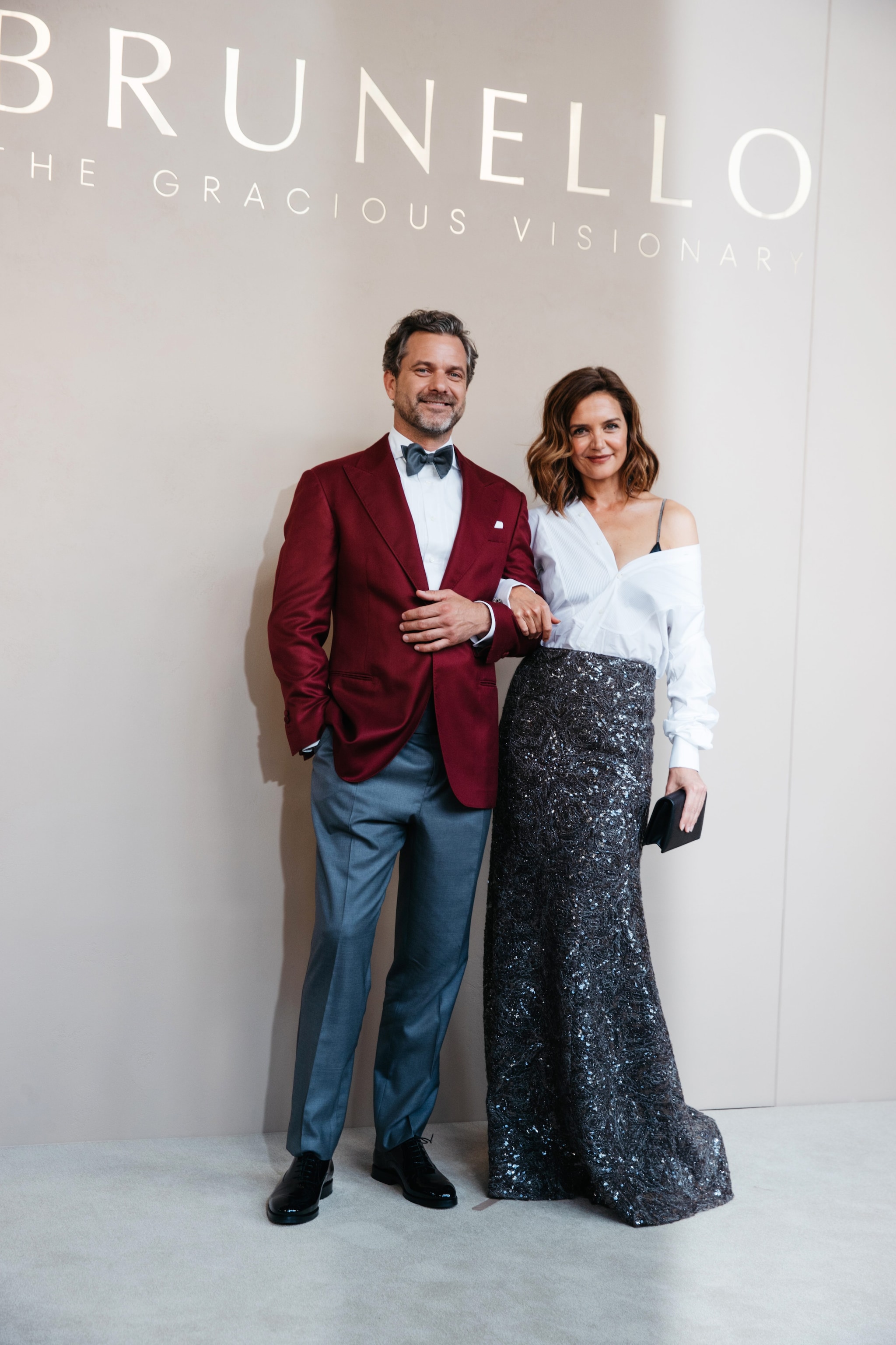 Joshua Jackson e Katie Holmes in Brunello Cucinelli