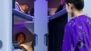 Quattro ore di sonno costano 250 euro: sui voli Air New Zealand arrivano le cuccette per riposare in volo