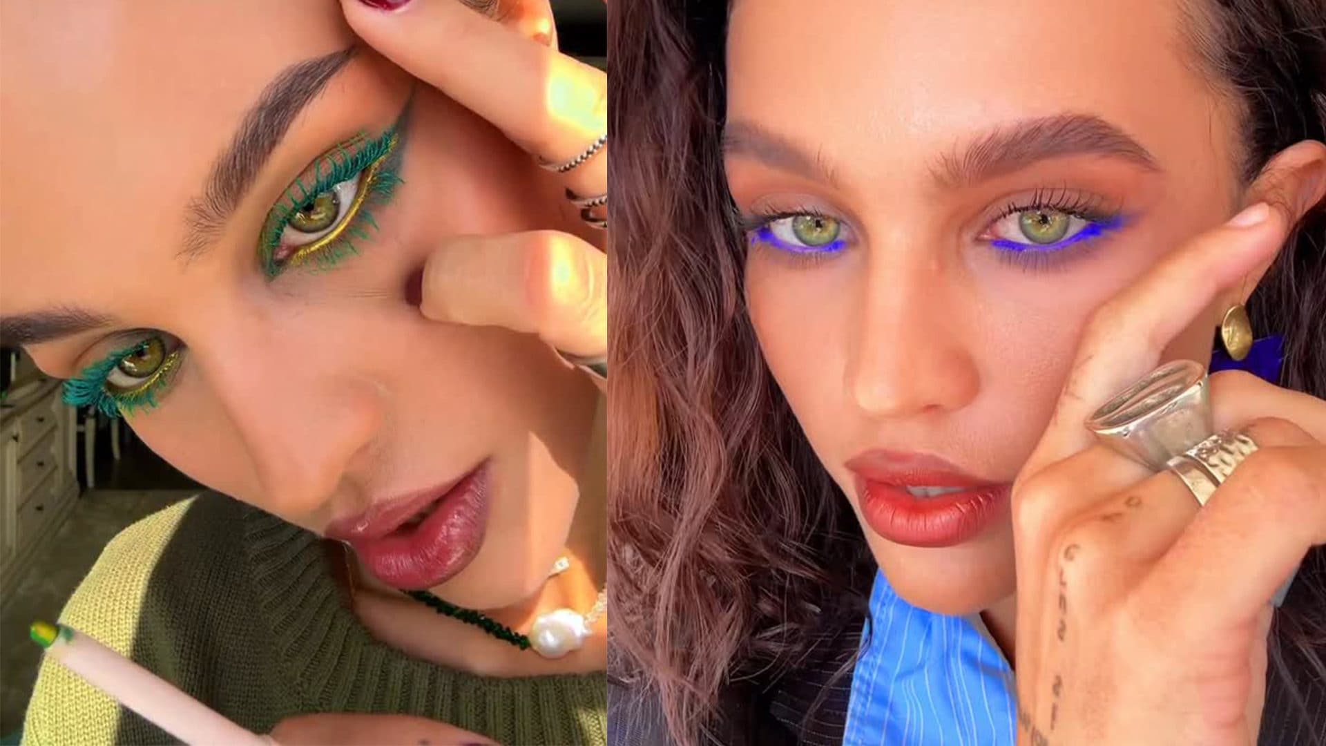 Il trend beauty della Primavera/Estate 2026 ha gli occhi protagonisti con matite cromatiche e mascara colorati