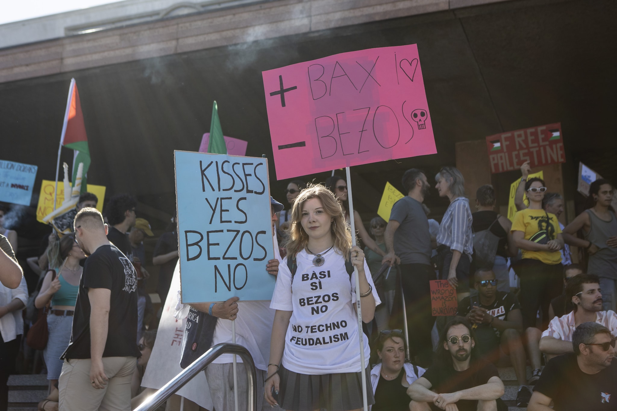 Proteste a Venezia contro Jeff Bezos