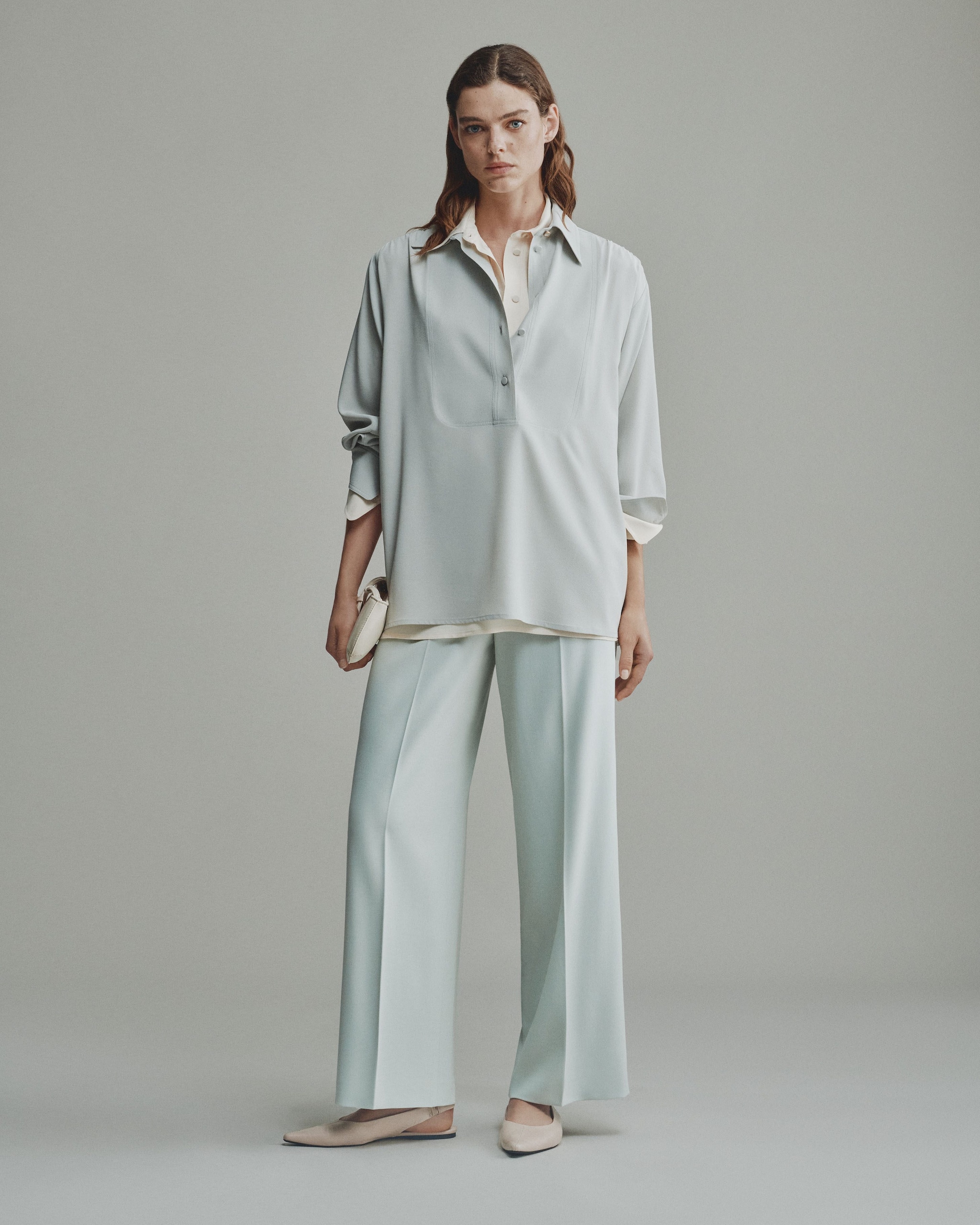 Layering look primaverile di Agnona