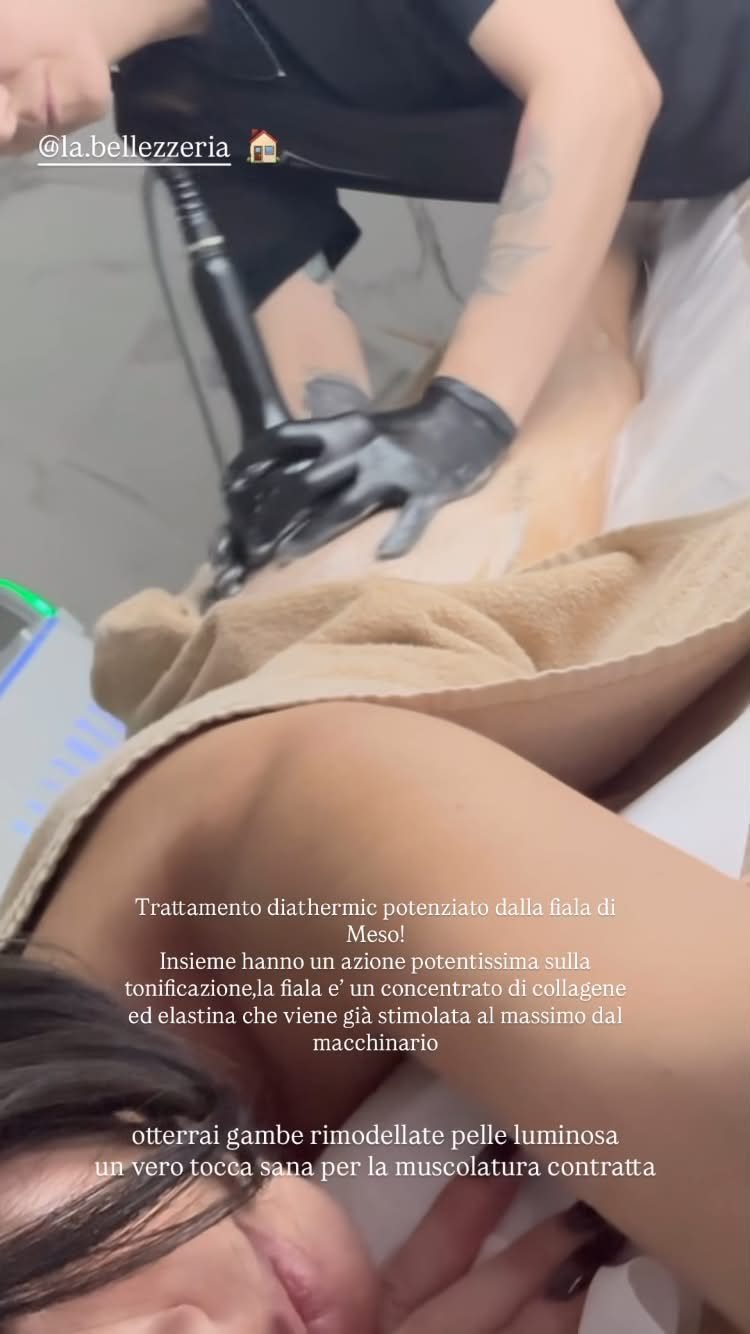 Martina alle prese col trattamento diathermic