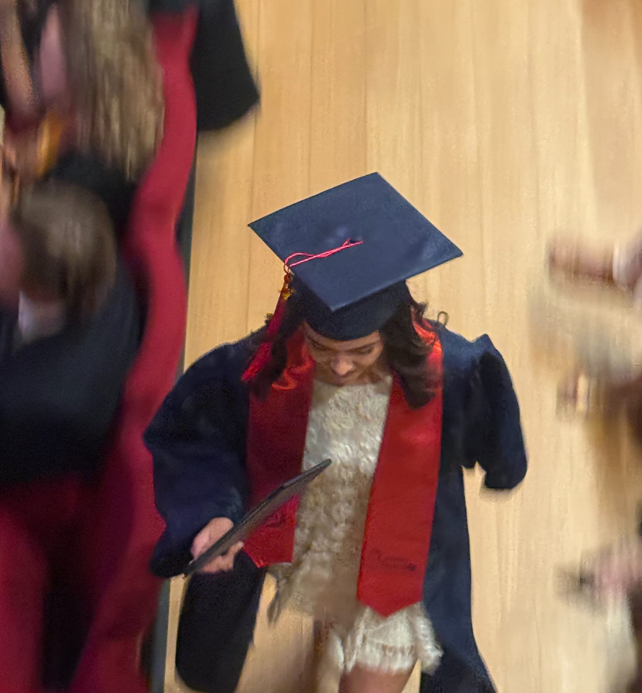 Sofia Bombardini alla cerimonia di diploma