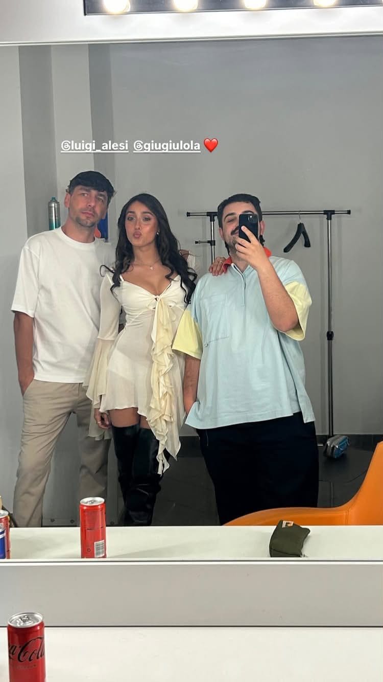 Giulia Stabile con lo stylist Luigi D’Elia