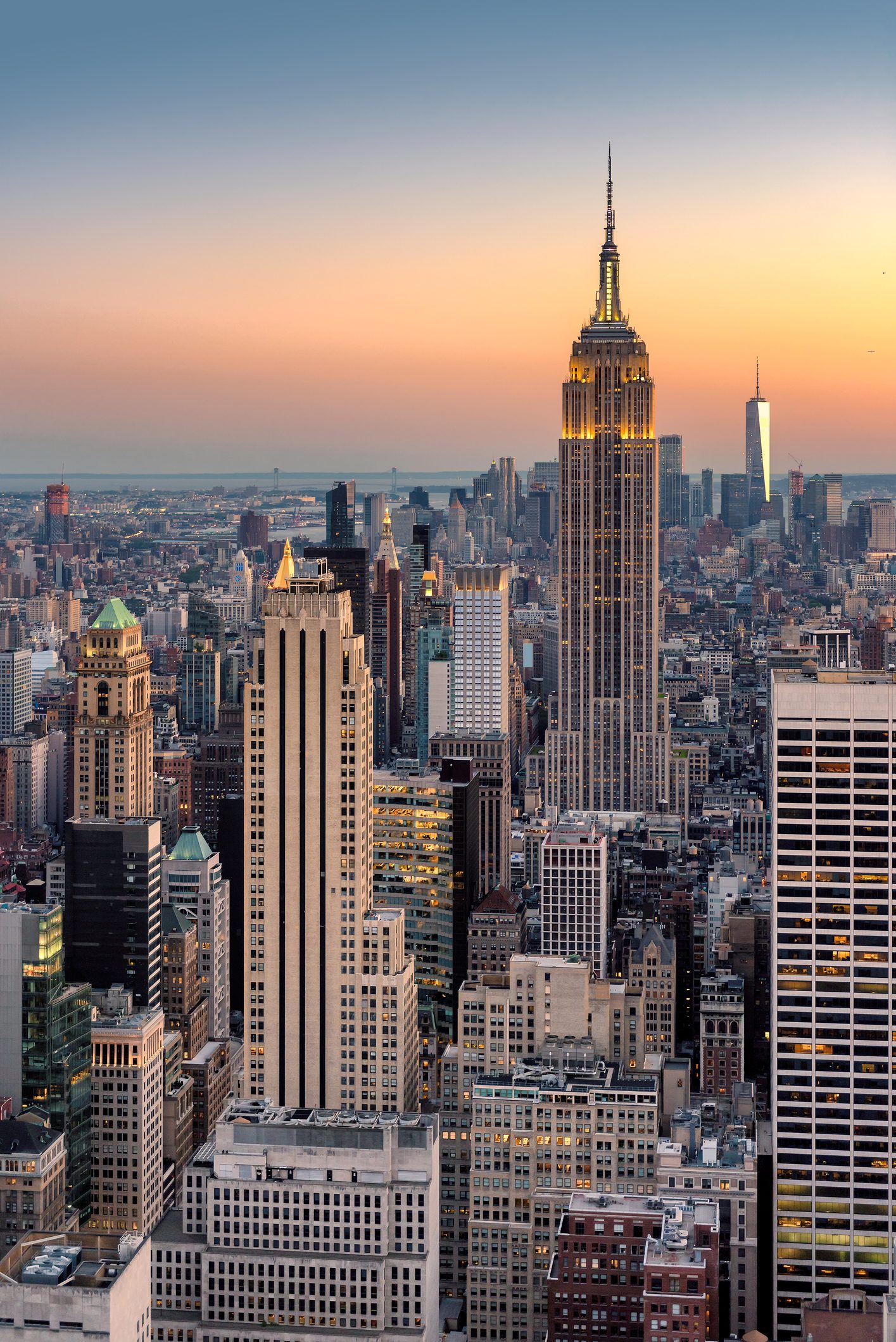 L’Empire State Building nello skyline di New York