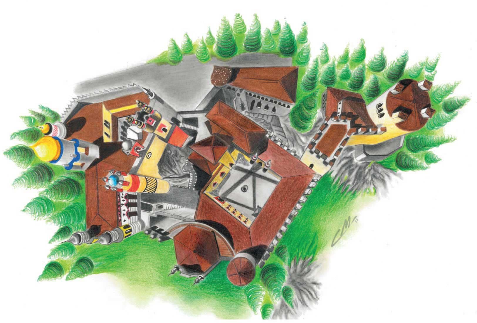 Mappa della Rocchetta Mattei