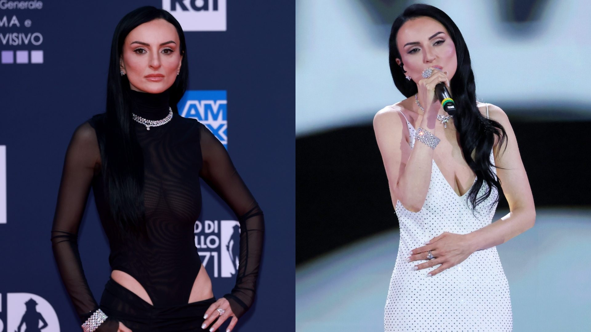 I look di Arisa ai David di Donatello 2026: trasparenze e tagli sul red carpet, cristalli sul palco