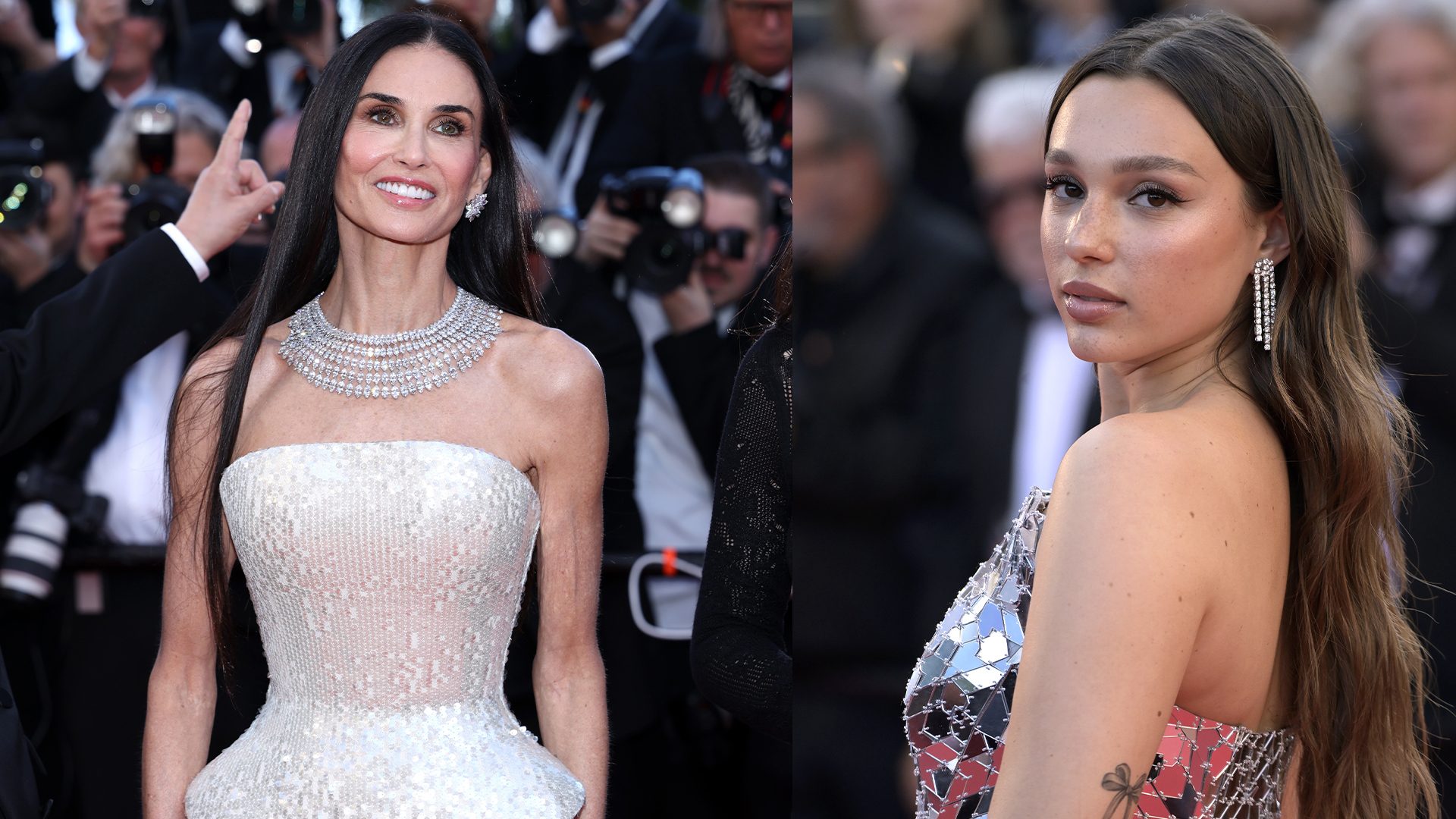 Il paradosso sul red carpet di Cannes: ci indigniamo per le braccia di Demi Moore e consigliamo Ozempic a Sarah Toscano