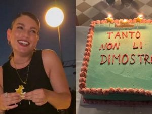 Emma Marrone una di noi: sulla torta di compleanno si fa scrivere “Tanto non li dimostro”