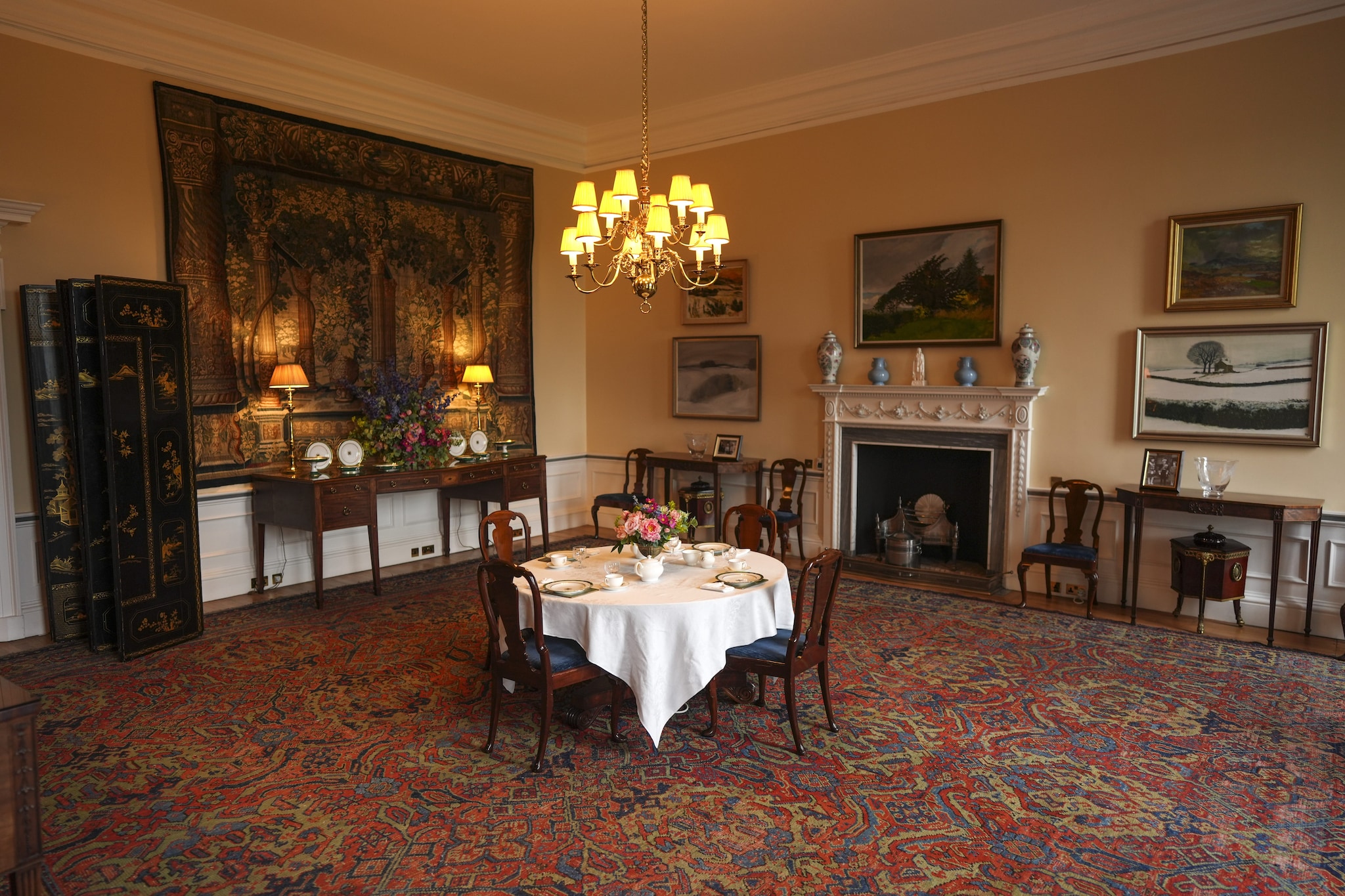 La sala della colazione reale di Holyroodhouse