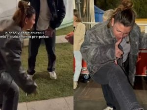 Emma Marrone al Concerto del Primo Maggio: il riscaldamento pre-palco tra esercizi e prove di sobrietà