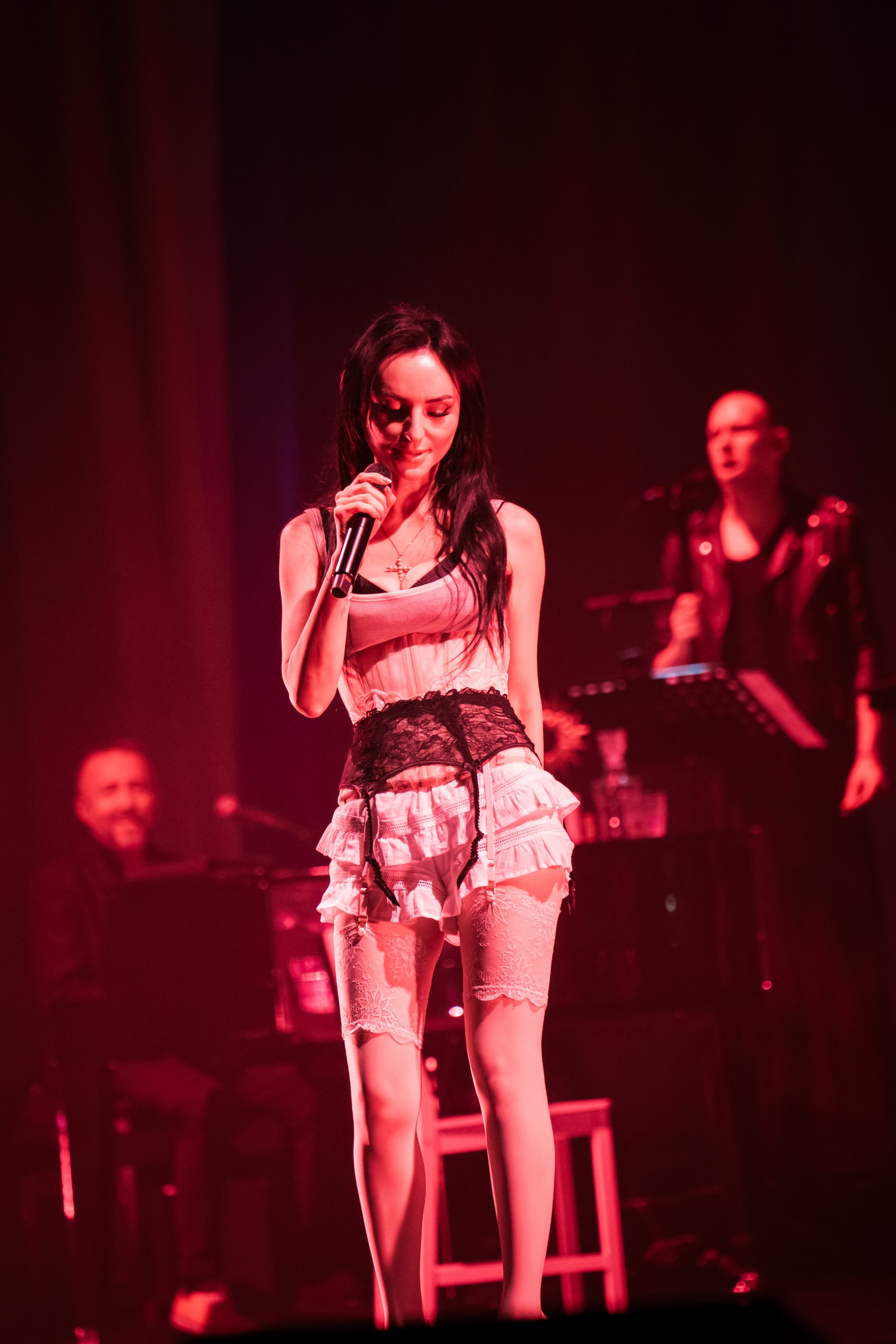 Il look lingerie di Arisa