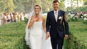 Tre abiti da sposa couture indossati per il sì a Villa Aldobrandini