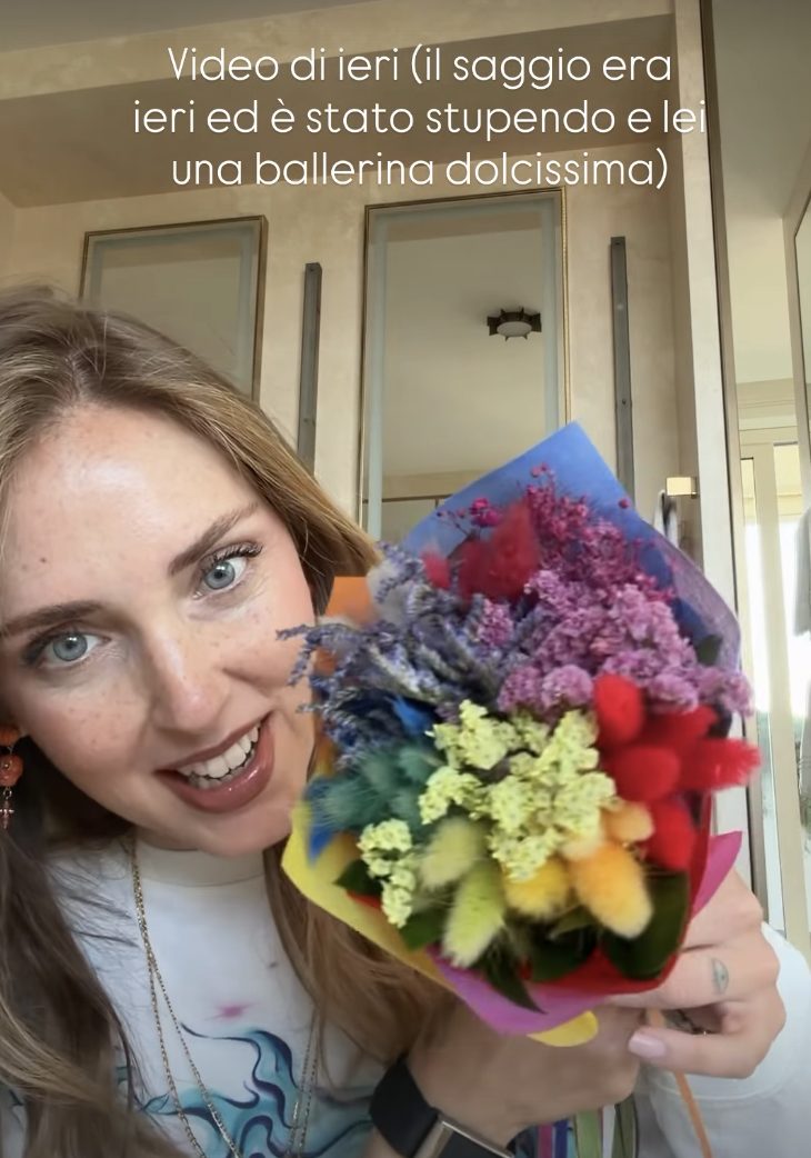 Il bouquet regalato da Chiara Ferragni alla figlia