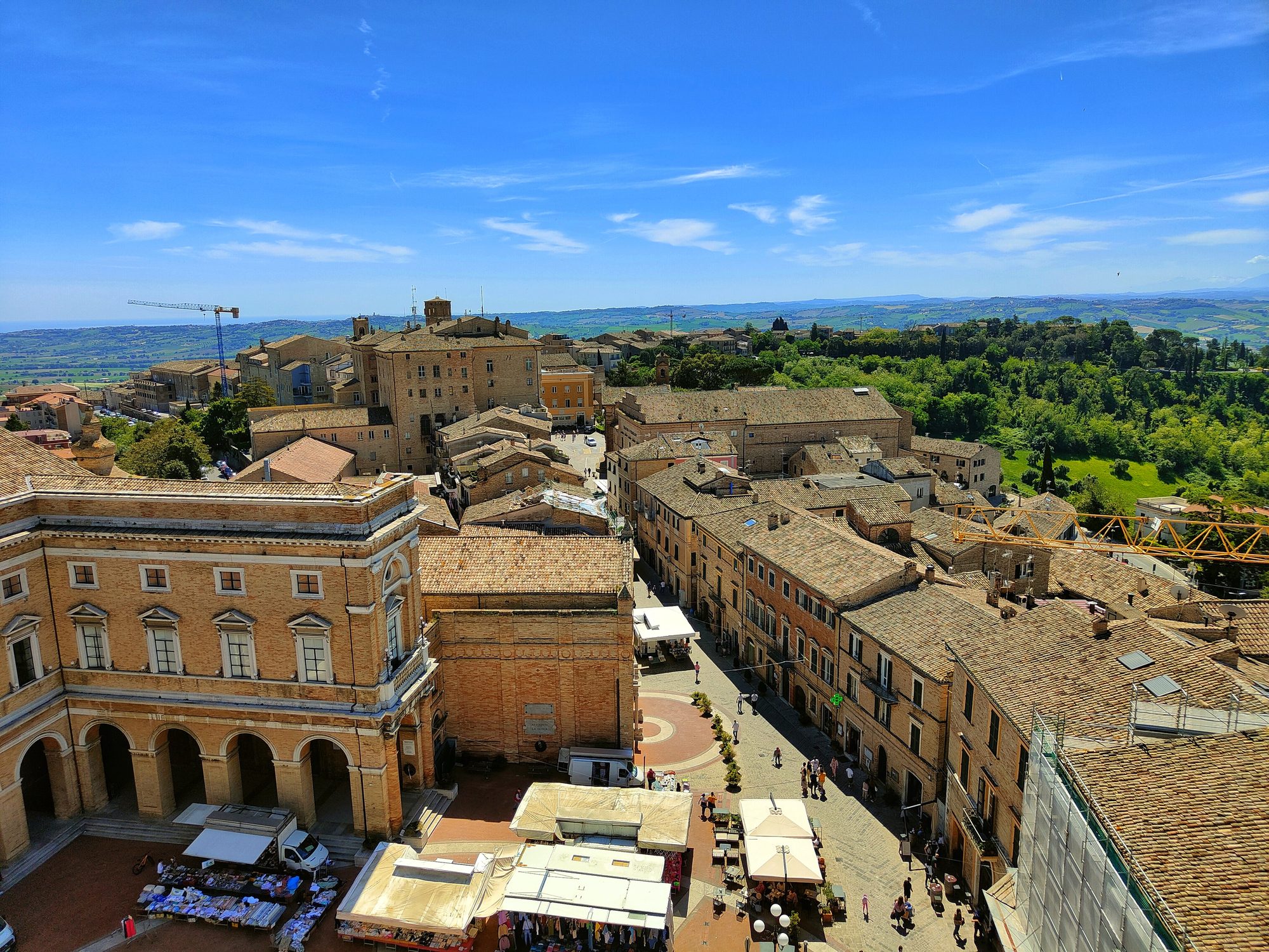 Scorcio sulla città di Recanati
