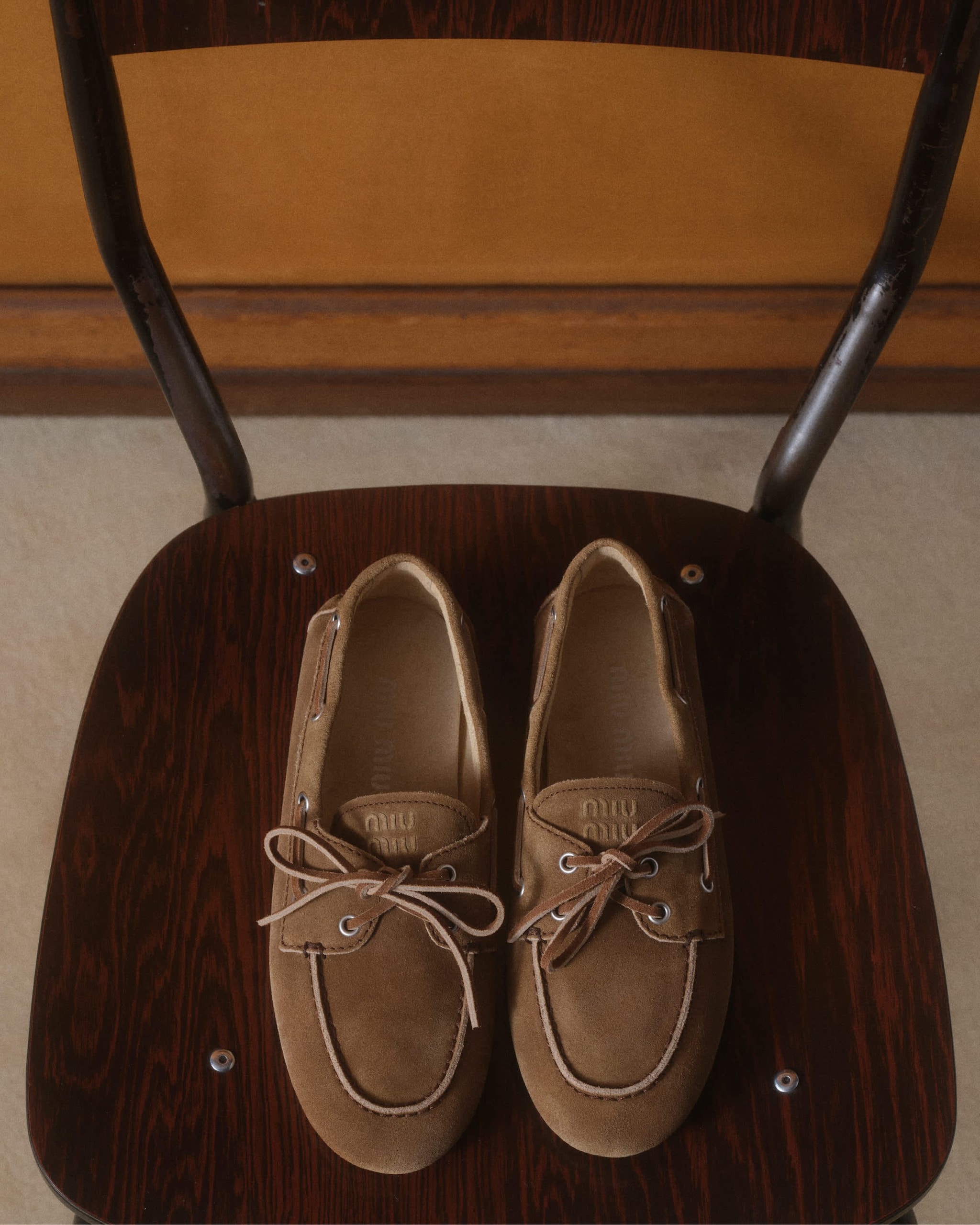 Mocassini in suede Miu Miu