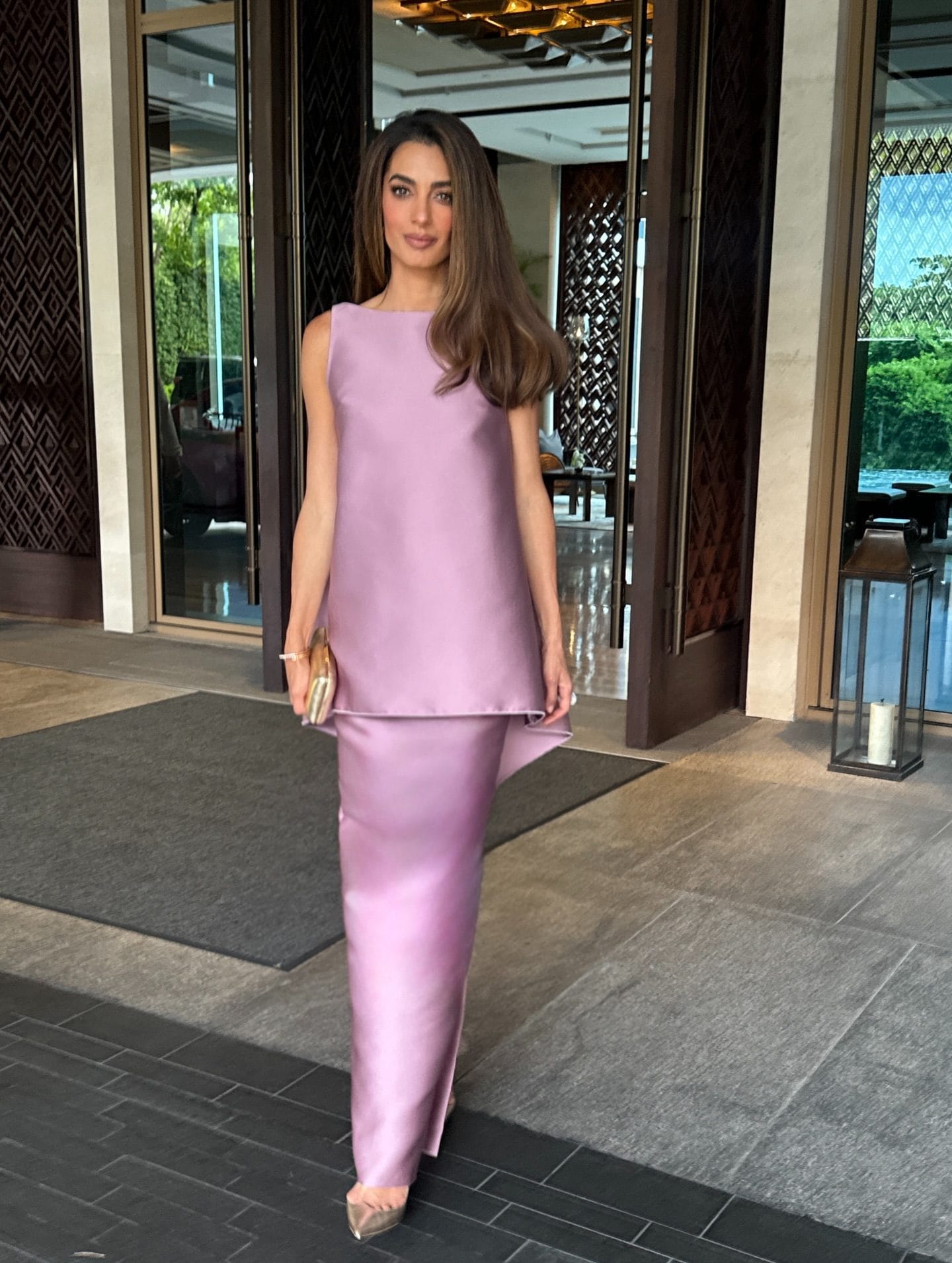 Amal Clooney in Prada
