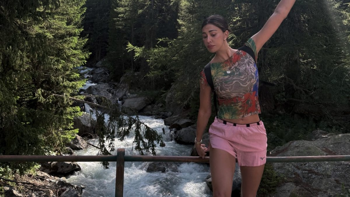Belén Rodriguez in vacanza in montagna