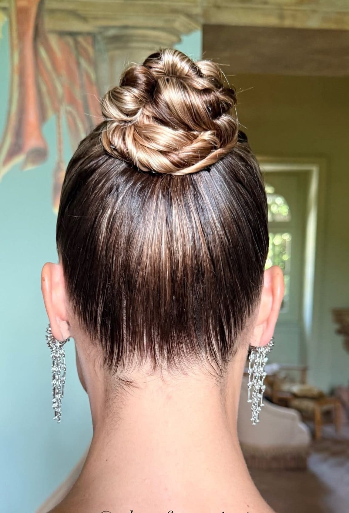 L’hairstyle di Michelle Hunziker per il matrimonio