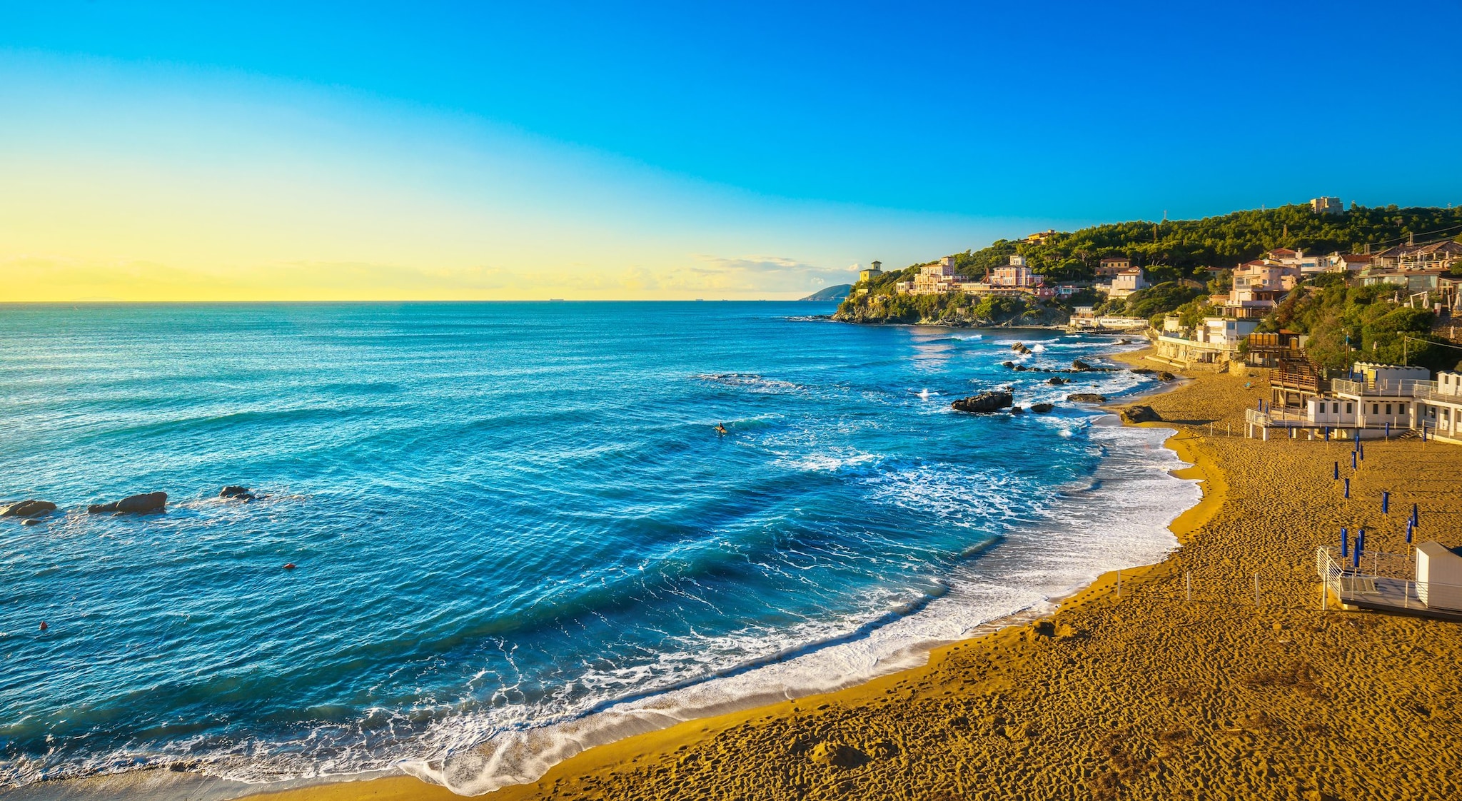 Spiaggia della baia di Castiglioncello, Toscana
