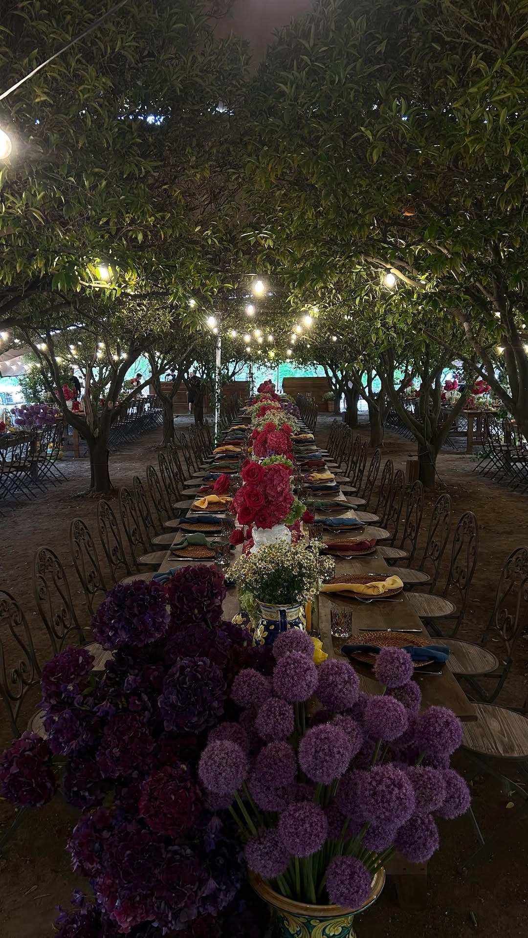 L’allestimento alla cena pre–wedding