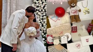 Le bomboniere di Gigio Donnarumma e Alessia Elefante: dal vassoio di design ai gadget personalizzati