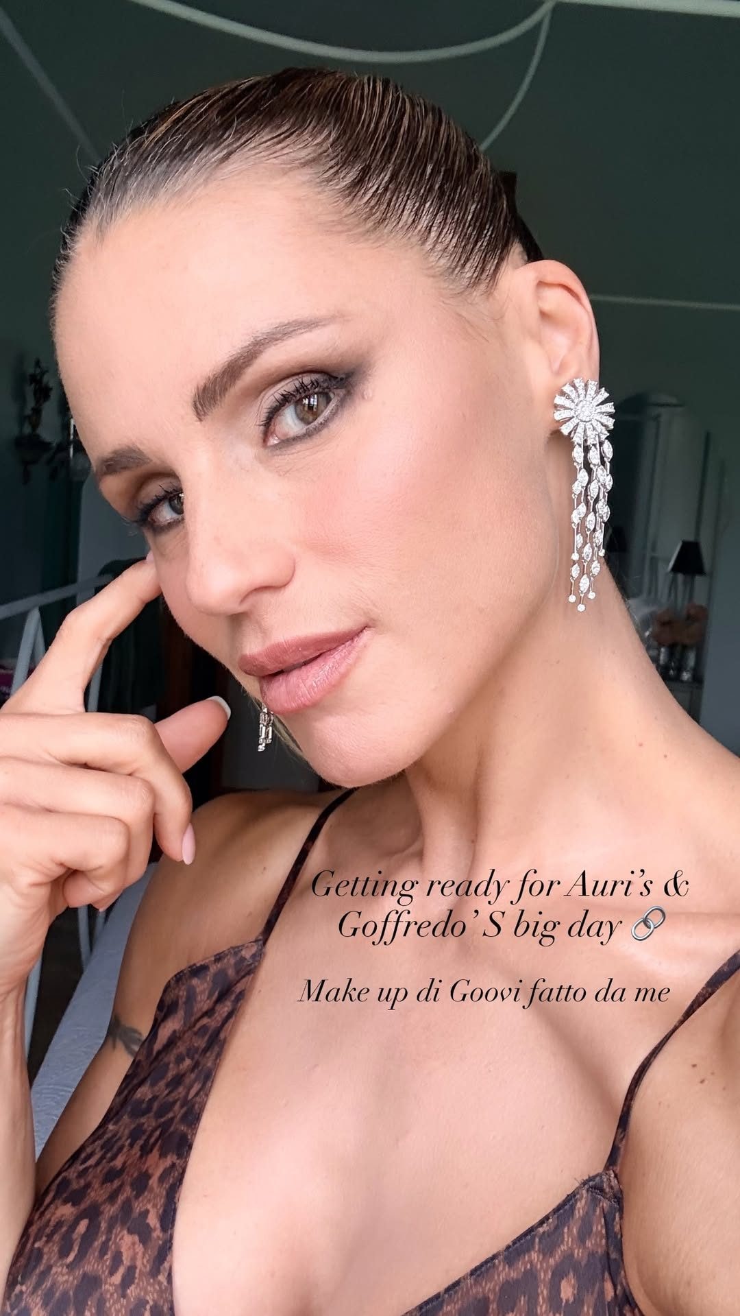 Gli orecchini Damiani di Michelle Hunziker