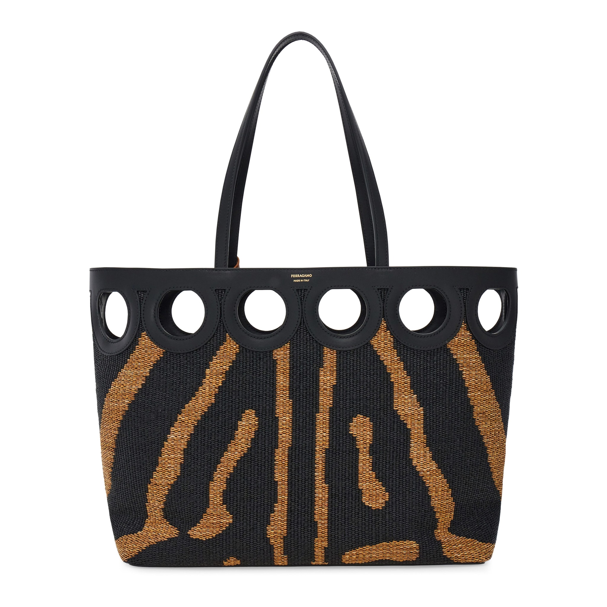 Shopping bag in rafia Ferragamo