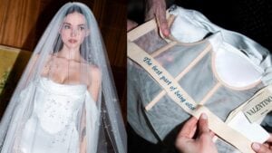 "La parte migliore dell'essere vivi": il significato del ricamo nell'abito da sposa di Dove Cameron