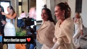 Chanel Totti in bianco al matrimonio di Ilary Blasi: il dress code rompe la tradizione