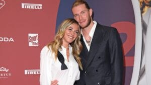Diletta Leotta e Loris Karius, il primo red carpet di coppia è con gli smoking coordinati e "rivisitati"