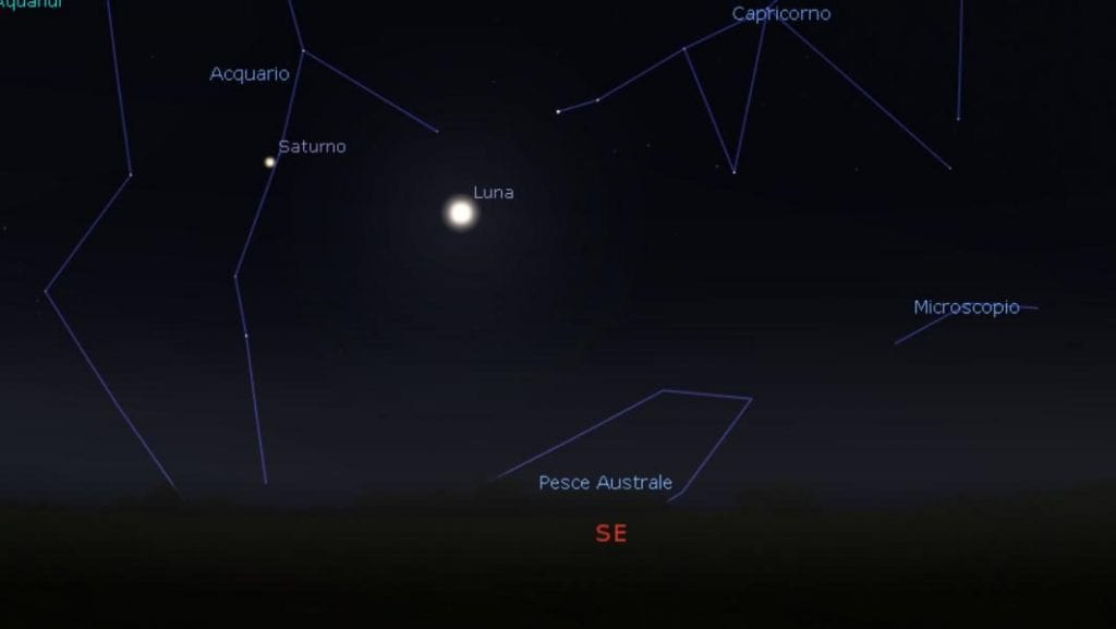 Stanotte splendida congiunzione astrale tra la Luna e Saturno come riconoscere il Stanotte splendida congiunzione astrale tra la Luna e Saturno come riconoscere il