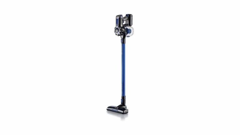 Scopa Elettrica Senza Fili Ariete 2722 22V - Batteria Li-Ion 2200 MAh, 3 Filtri, Spazzola Motorizzata LED, Blu