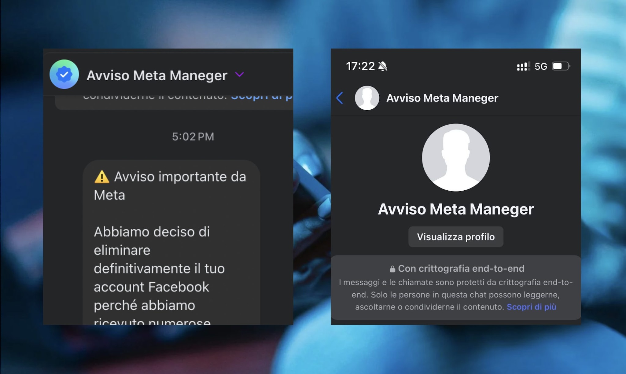 Torna la truffa del profilo, cosa rispondere al messaggio “Abbiamo limitato il tuo account Facebook”