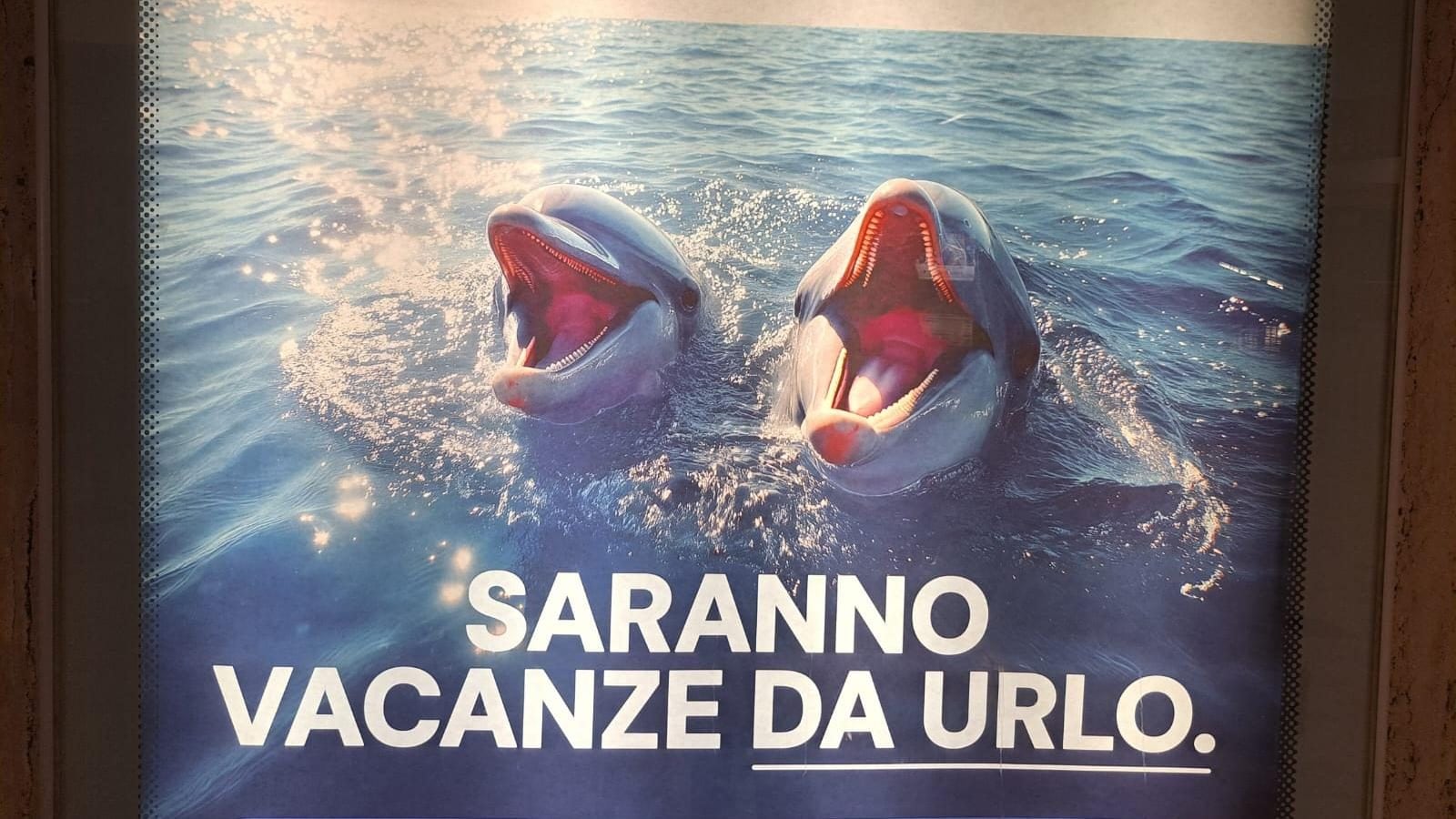 Il cartellone alla fermata di Giulio Agricola. Credit: Andrea Bonifazi