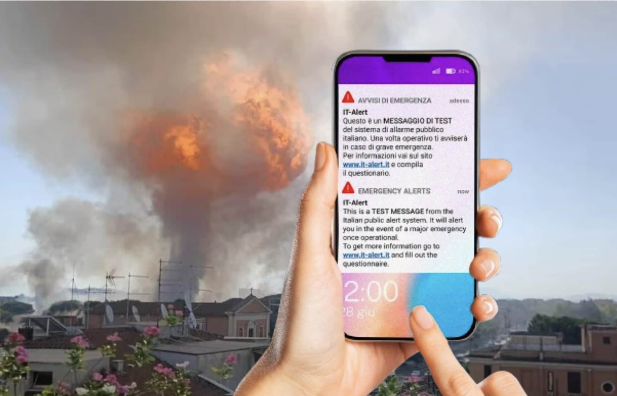 Perché per l’esplosione di Roma non è arrivato IT-Alert (ma l’allarme su Facebook sì)