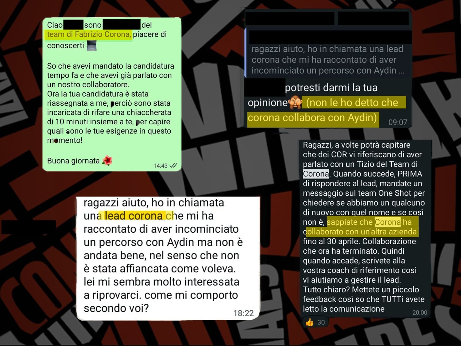 WHATSAPP | I messaggi inviati dal team Corona