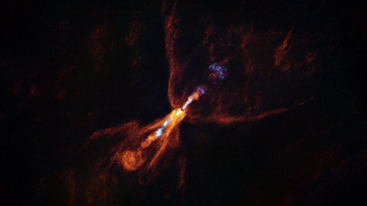Il sistema HOPS–315, dove stanno nascendo i nuovi pianeti. Credit: ALMA(ESO/NAOJ/NRAO)/M. McClure et al.