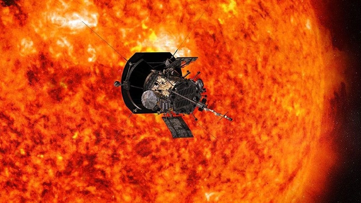 Illustrazione della sonda solare Parker durante il suo passaggio ravvicinato del Sole / Credit: NASA