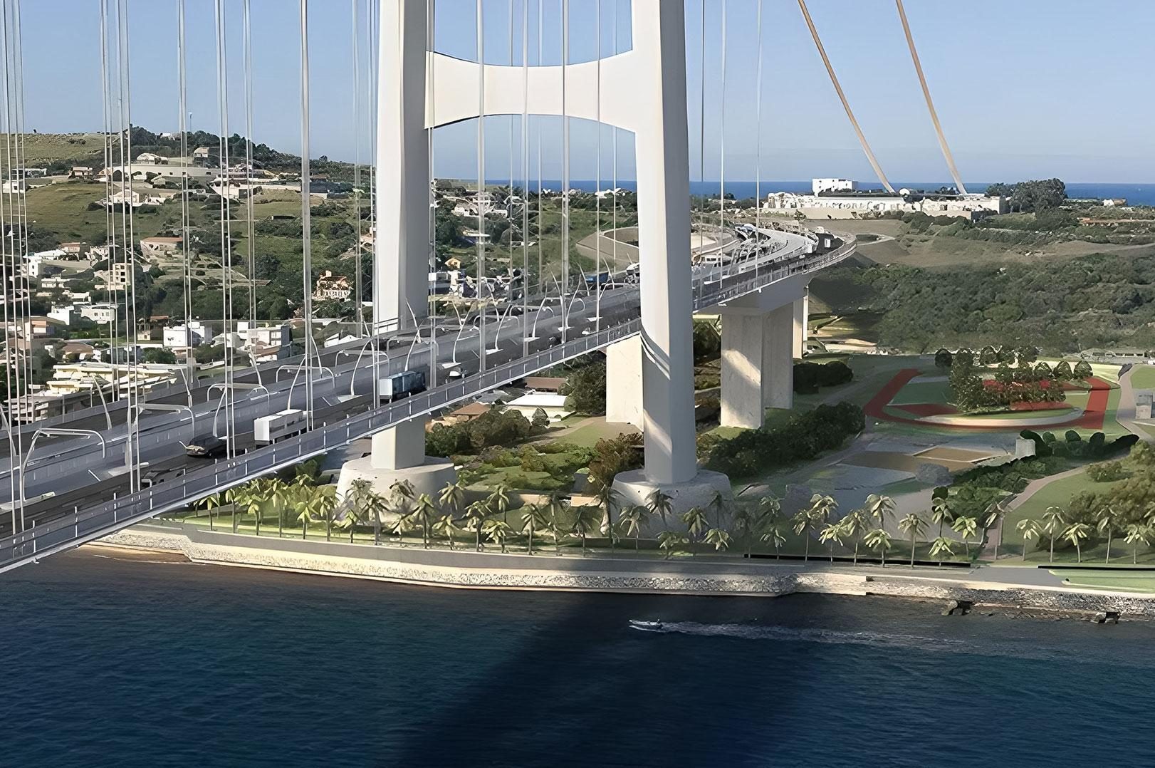 PONTE SULLO STRETTO | Uno dei rendering del Ponte sullo Stretto di Messina