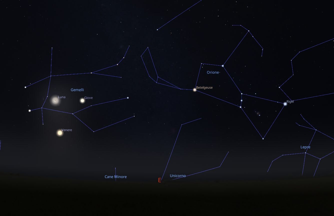 Le costellazioni nella notte del 20 agosto 2025. Credit: Stellarium