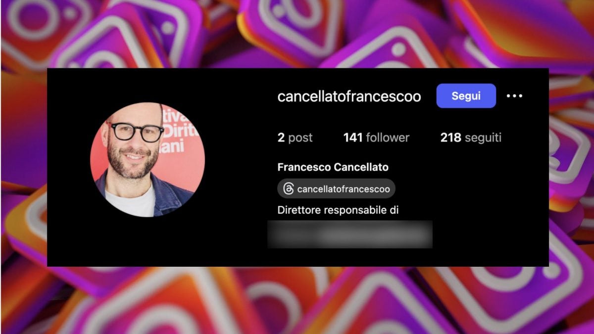 Il profilo clone di Francesco Cancellato