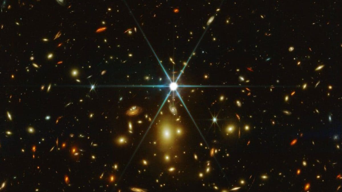 Una parte della galassia in cui si trova Earendel / Credit: NASA, ESA, CSA, STScI, Cosmic Spring JWST