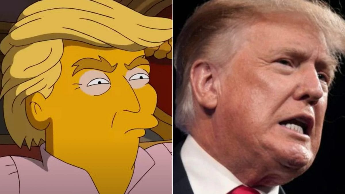 A sinistra un fermo immagine dalla puntata di Simpson
